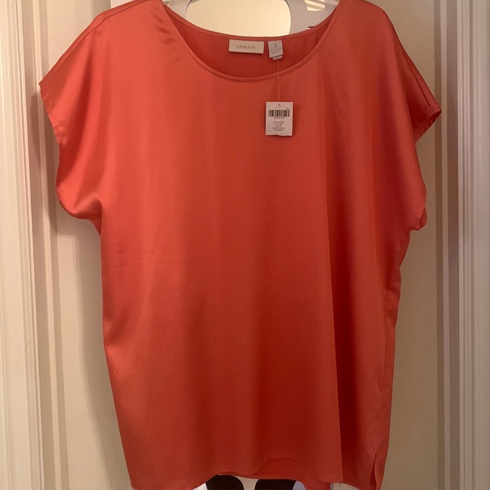 Chico’s Shiny Blouse, Subtle Sheen Kylie Top
